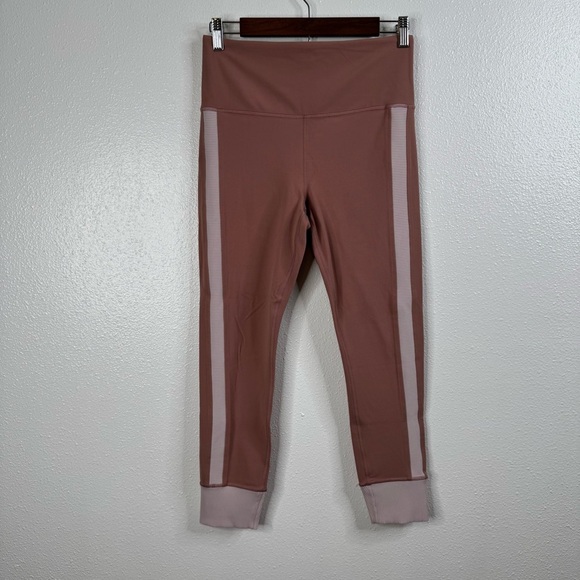 Athleta Elation Rib Trim 7/8 Tight Leggings Pink/Orchid Size Medium - Picture 2 of 4